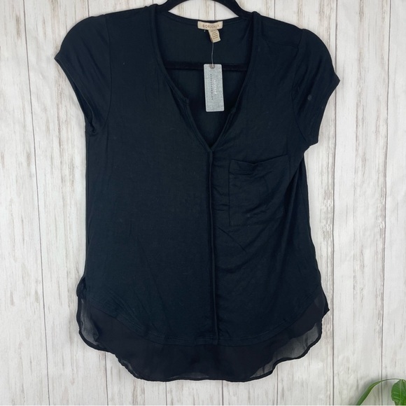 Anthropologie Tops - Anthropologie NWT Bordeaux black blouse
